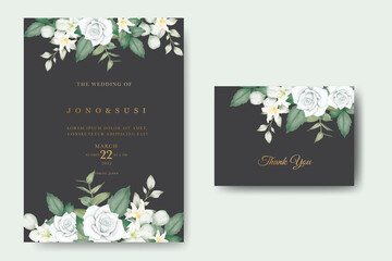 Save the Date Flower Roses Watercolor 
