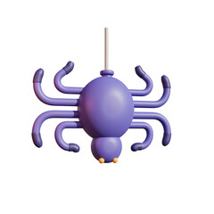 Spooky spider 3d element halloween