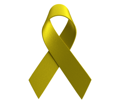 Yellow golden orange color gradient ribbon bow symbol decoration ornament awareness child cancer charity support childhood sign health disease medical breast illness kid medicine volunteer sickness  - Powered by Adobe