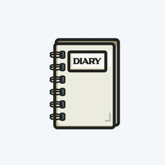 diary book. graphic illustration vector design.
