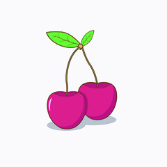 cherries. fruit graphic illustration vector design