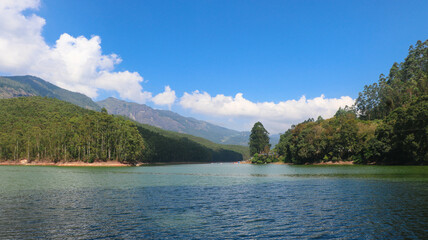 Amazing Mountain View from Kundala Lake, Munnar, Kerala, India