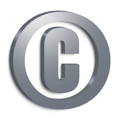 The Copyright Symbol in 3d