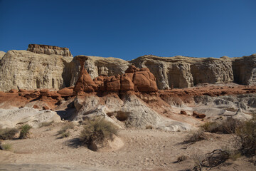 Toadstool rock formations in Arizona

