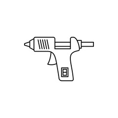 glue gun icon in line style icon, isolated on white background