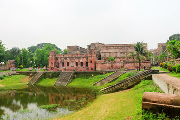 Fototapeta na wymiar Pakutia Zamidar Bari - One of the Ancient buildings of Landlords in Bangladesh