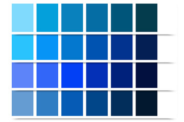 Blue color palette. Pastel color sky. Gradient color. Vector illustration. stock image.