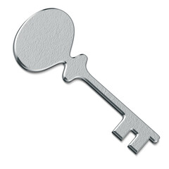 Silver Key 3d Render