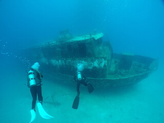 Scuba diving on the reefs of Majuro,Marshall islands.