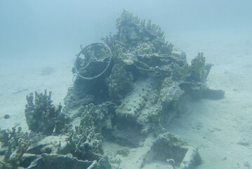 Scuba diving on the reefs of Majuro,Marshall islands.