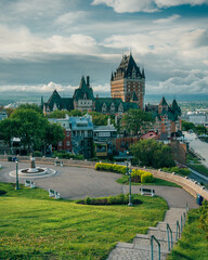 Fototapeta premium Cityscape view with beautiful architecture, Québec City, Quebec, Canada