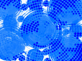 Naklejka premium Blue circles droplet abstract background 