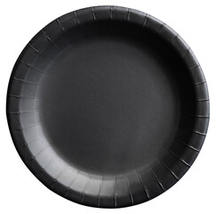 black paper plate