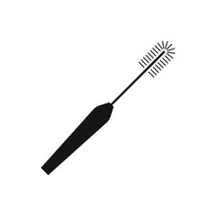 Mascara brushes icon design. Vector illustration isolated on white background 