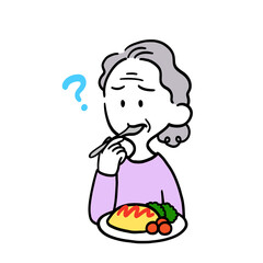 味がわからなくなってしまった高齢女性