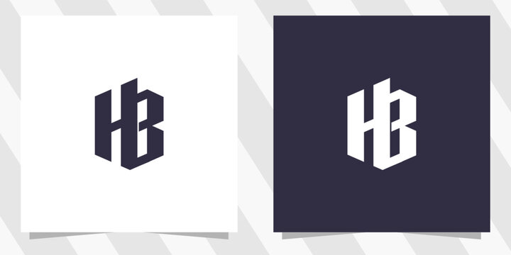 letter hb bh logo design