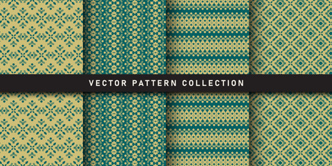 Set of seamless patterns exquisite floral patterns