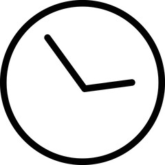 clock black and white icon