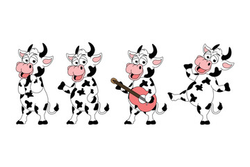cute cow animal cartoon graphic