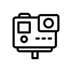 action camera line icon illustration vector graphic 