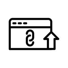 backlink line icon illustration vector graphic 