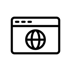 online donation line icon illustration vector graphic
