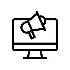 marketing line icon illustration vector graphic 