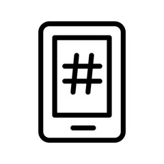 trending topic line icon illustration vector graphic 