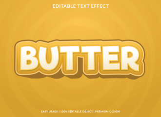 butter text effect template use for business logo and brand