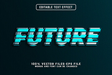 future 3d text effect premium vectors