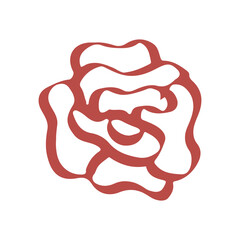 Sketch rose doodle hand drawn