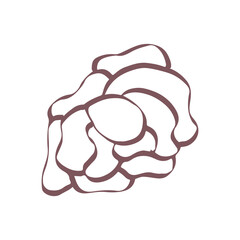 Sketch rose doodle hand drawn