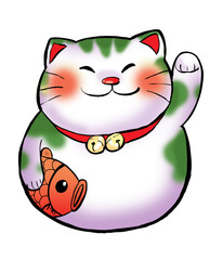 Japanese lucky cat cartoon