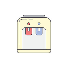 Water dispenser icon in color, isolated on white background 