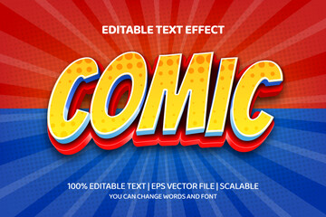 comic 3d style Editable text effect