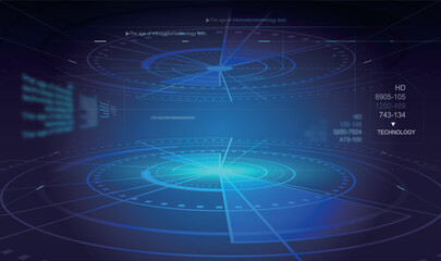 Abstract science and technology concept background of futuristic sci-fi scene