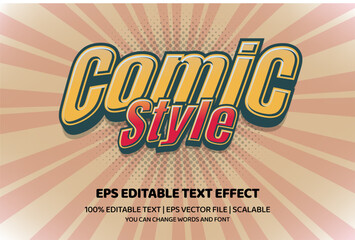 comic retro style Editable text effect