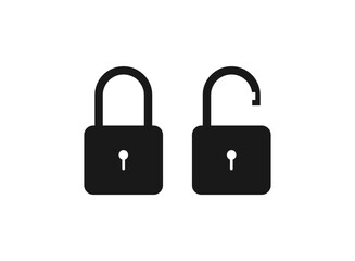 Lock Icon in trendy flat style isolated on grey background. Security symbol for your web site design, logo, app, UI. Vector illustration, EPS 10.