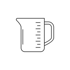 measuring jug icon in line style icon, isolated on white background