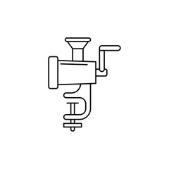 Food mincer, meat chopper, meat grinder icon in line style icon, isolated on white background