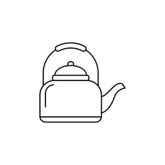 Boiler kettle icon in line style icon, isolated on white background