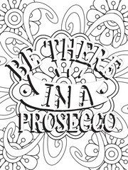 Funny-Quotes Coloring pages. Coloring page for adults and kids. Vector Illustration. 