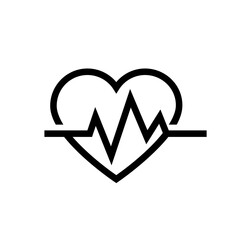 Heartbeat Health Vector Icon Illustration