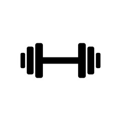Simple And Clean Dumbell, Barbell, Fitness Vector Icon Illustration