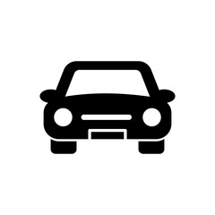 Simple And Clean Car Icon Silhouette Vector Illustration