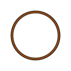 Circle Rope Editable Color Vector, Vintage, Cowboy, Western