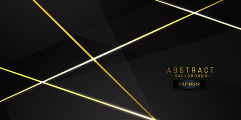 Dark black and gold shine background. Modern dark abstract vector texture. eps10 vector