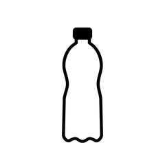 Simple And Clean Mineral Water Bottle Vector Icon Illustration