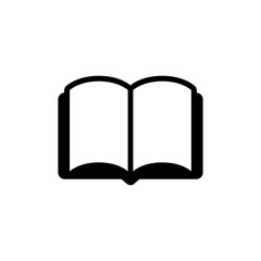 Simple Open Book Vector Icon Illustration