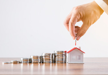 Financial investment savings real estate concept